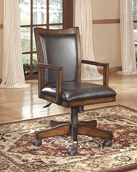 Hamlyn - Medium Brown Swivel Desk Chair