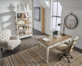 Realyn - White/Brown Desk