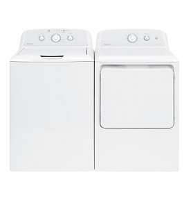 Hotpoint White 4.0 cu ft Washer/6.2 cu ft Dryer