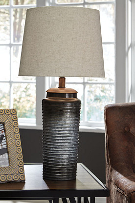 Norbert - Gray Metal Table Lamps-Pair