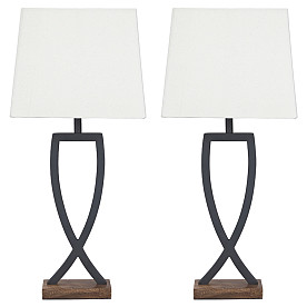 Makara - Black/Brown Lamps - Pair