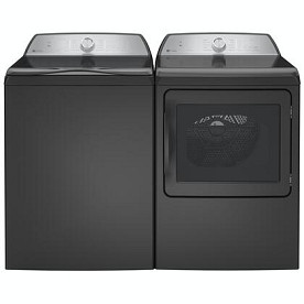 GE 5.0 CU FT HE SMART WASHER/7.4 CU FT SMART DRYER DIAMOND GRAY