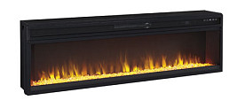 Wide Fireplace Insert - Black