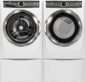 Electrolux 4.3 cu ft Front Load Washer/8.0 cu ft Electric Dryer w/Pedestals