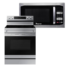 Samsung Air Fry Range & Magic Chef Microwave Bundle