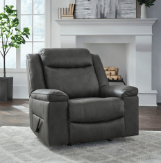 Ashley Rocker Recliner - Status Check Shadow