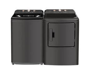 Midea Metallic Grey Washer & Dryer Pair