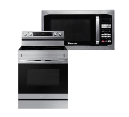 Samsung Air Fry Range & Magic Chef Microwave Bundle